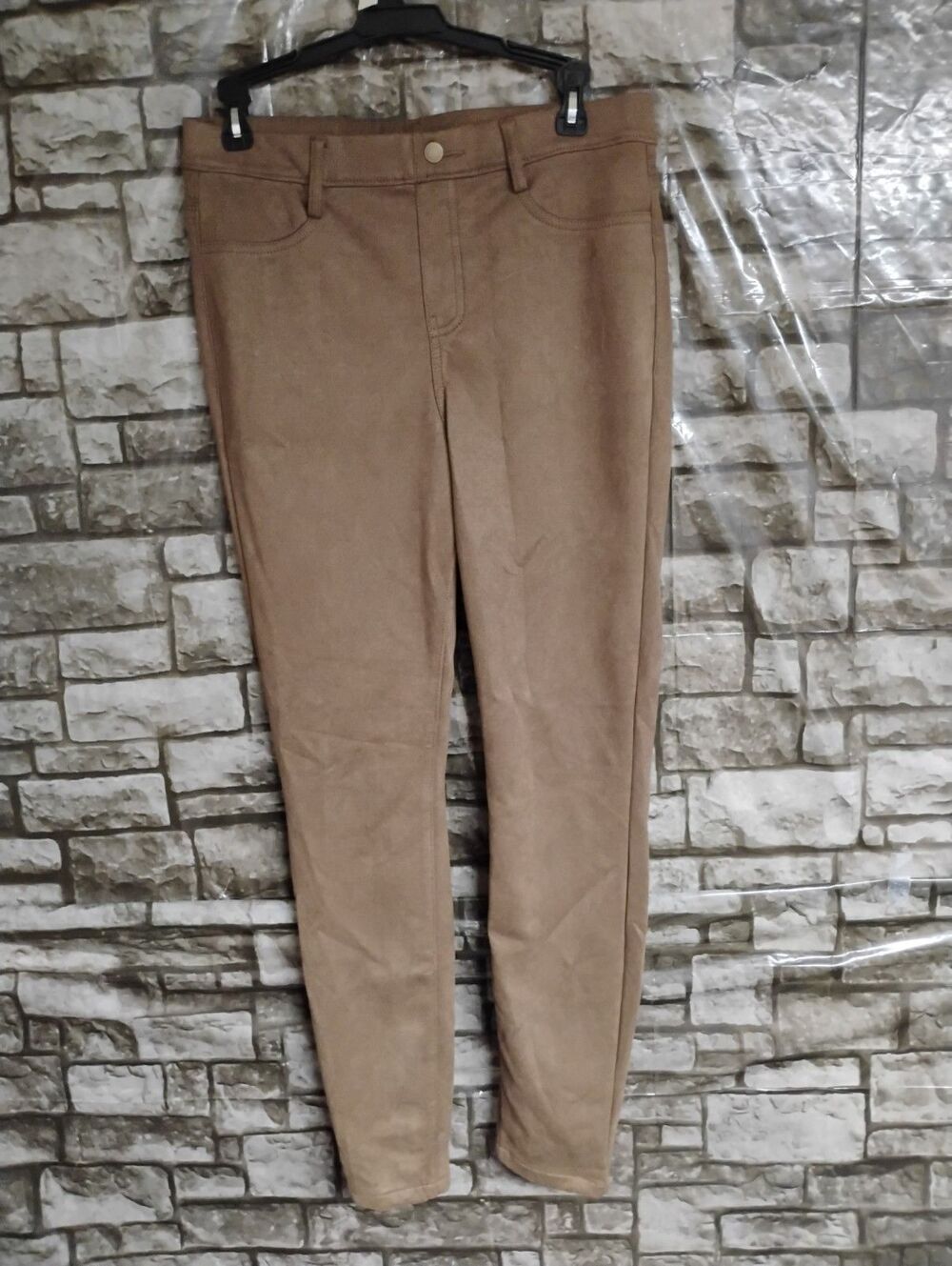 Time and Tru Women's Small (4-6) Faux Suede Brown Jeggings See Photo FLAWED